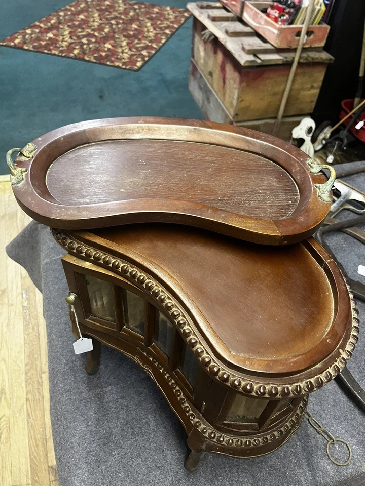 RARA MESA DE CURIOSIDADES ANTIGUA SALEMAN MUESTRA BANDEJA DE VIDRIO BISELADO CIRCA 1900 Foto 4 de 4