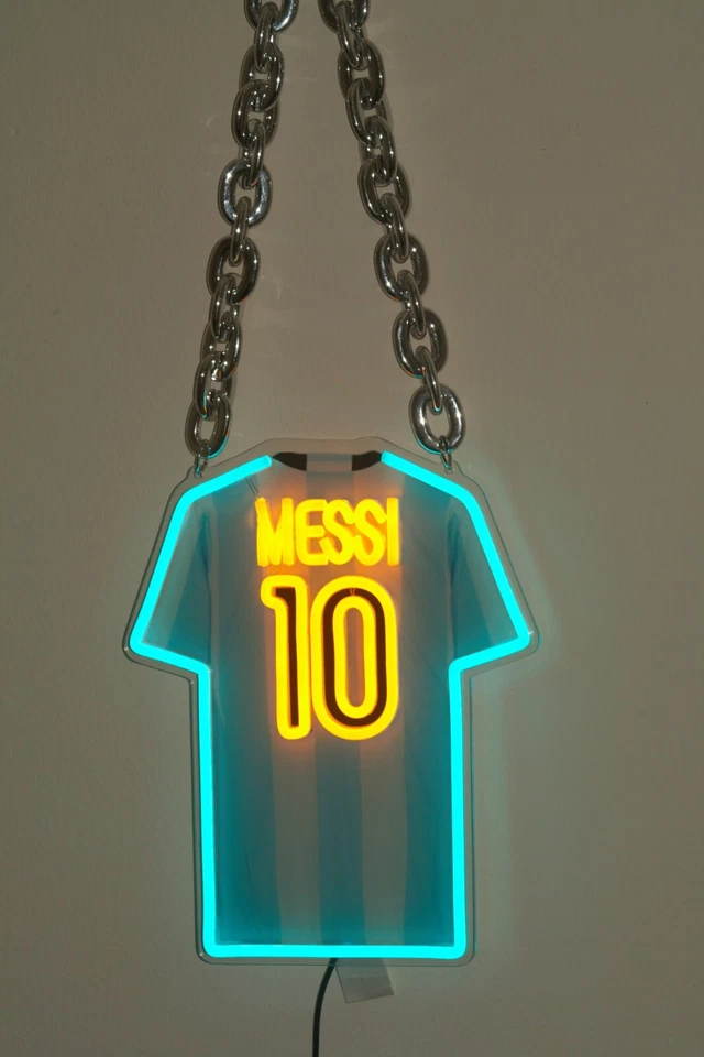 Camisa PaliStocks Argentina Messi LED Portátil Collar Neón Foto 3 de 4