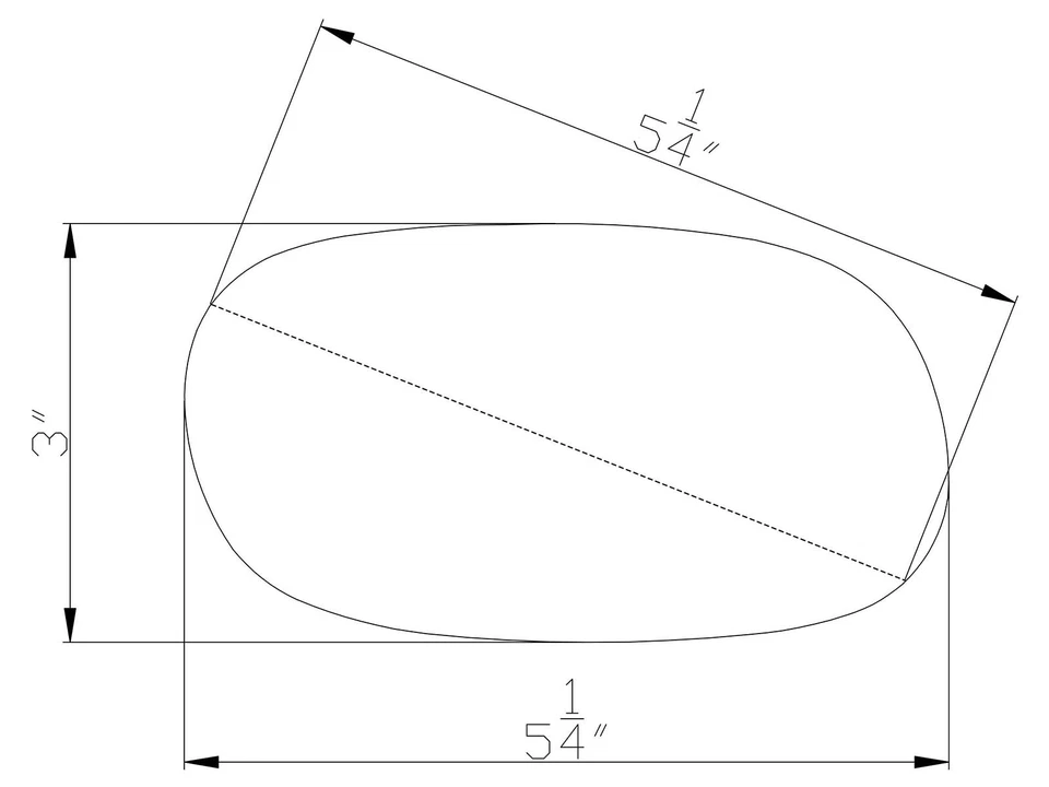Espejo de vidrio con almohadillas adhesivas para Camaro Sunbird 1970-1981 pasajero lado derecho Foto 2 de 4