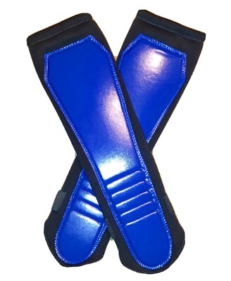KICKPADS Wrestling Gear Black with Royal Blue - KNEEPADS Authentic NEW Fast Ship