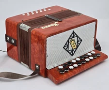 VTG Soviet Notka Student Accordion 19 Treble 12 Bass BERIOZKA Export USSR 1980s