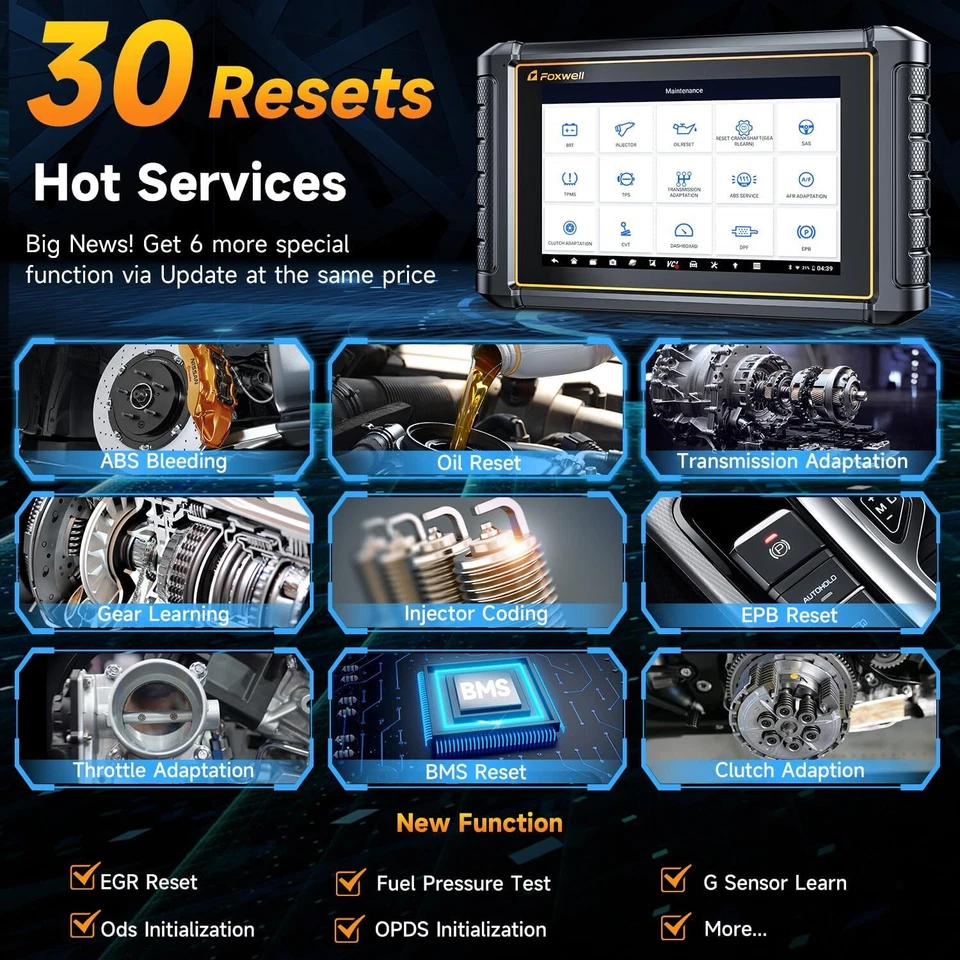 FOXWELL NT909 PRO All System Bidirectional Car Diagnostic Scanner E-CU Coding - Image 4 of 4