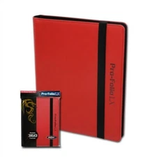 BCW Red Collectible Gaming Card Pro-Folio 9-Pocket LX Leatherette Album