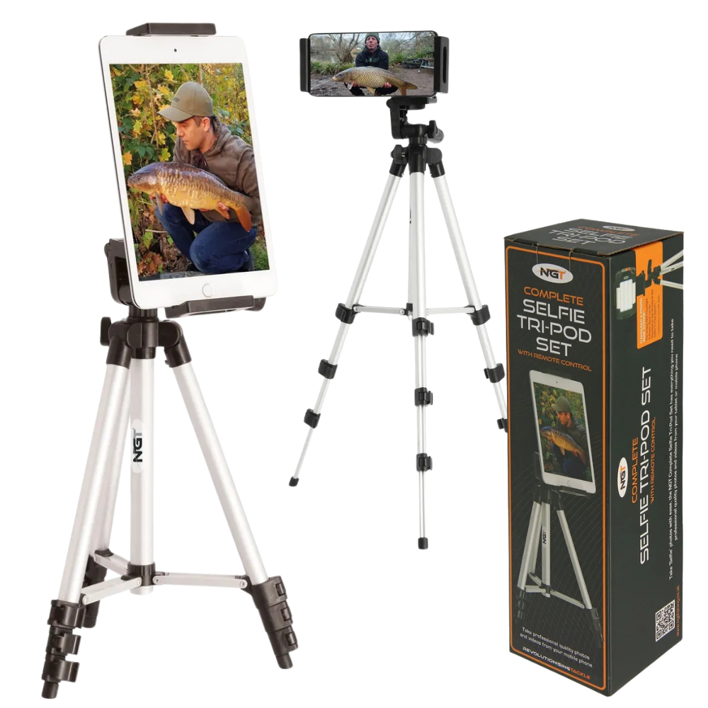 NGT FISHING SELFIE TRIPOD CAMERA REMOTE  CARP FISHING FITS IPHONE IPAD