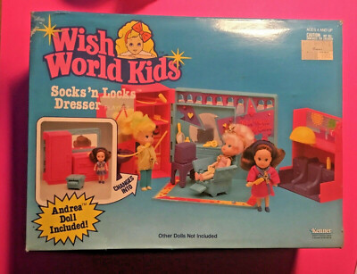 Wish World Kenner toy set in box 1987 vintage & doll transforming Socks n Locks