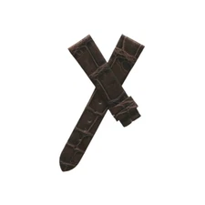 20mm Brown Croc Skin leather Watch Strap for Rolex / Patek Philippe / Cartier