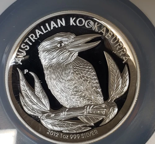 2012 Australia High Relief $1 Silver Kookaburra NGC PR70