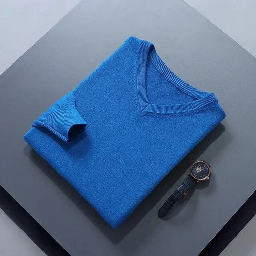 Suéter para Hombres Cuello en V Cálido Top Invierno Cachemira Prendas exteriores Informal Cómodo Suelto Jersey - Imagen 32 de 41