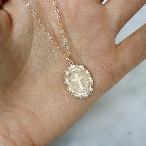 Cross 925 Silver,Gold Necklace Pendant Cubic Zircon Women/Men Charm Jewelry - Picture 35 of 56