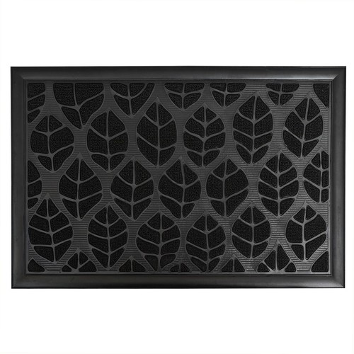 Entry Way Sheltered Front Door Mat Central Park Rug 24 x 16 Green or Black - Picture 7 of 10