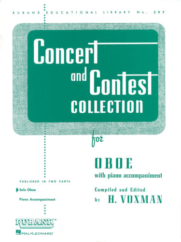 Konzert & Wettbewerb Sammlung für Oboe Solo Teil Noten H Voxman Rubank Buch - Bild 1 von 1