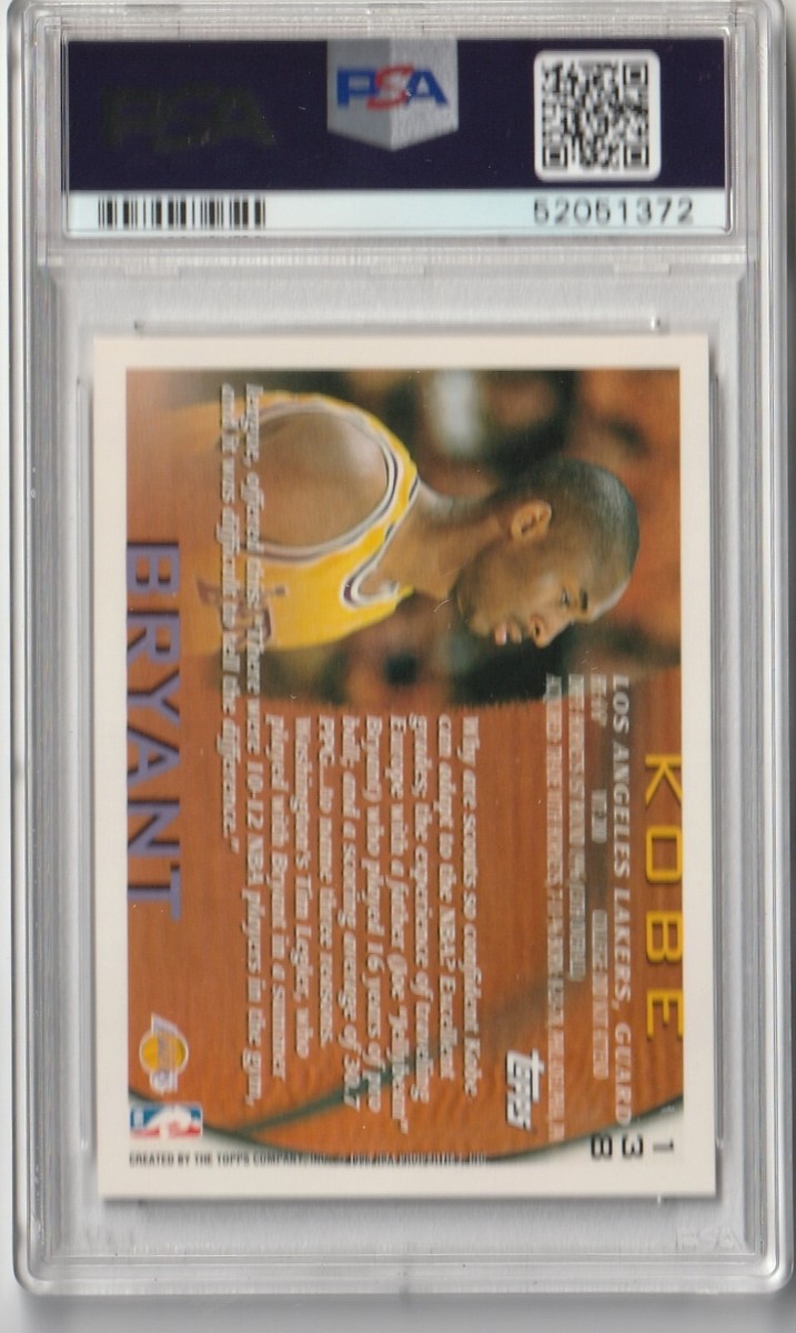 1996 Topps Kobe Bryant #138 RC ROOKIE 🔥 PSA 9 🔥 LAKERS HOF