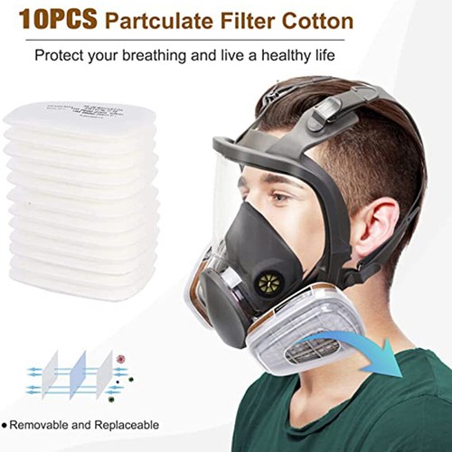 6800 Full Face 15 IN 1 Gas Mask Chemical Vapor Paint Spray Respirator 95% Filter - Picture 7 of 12