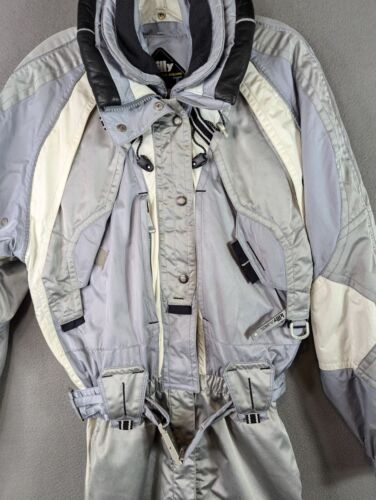 Killy AWT Master Tech Equip Ski Jumpsuit Womens 12 Gray Recco Y2K Retro Mettalic - Picture 6 of 22
