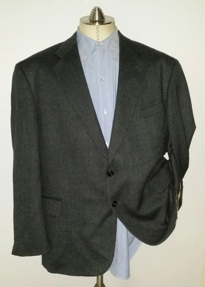 NOVO 48R Fleck Tweed Check marrom azul lã masculina blazer jaqueta casaco esportivo - Imagem 2 de 4