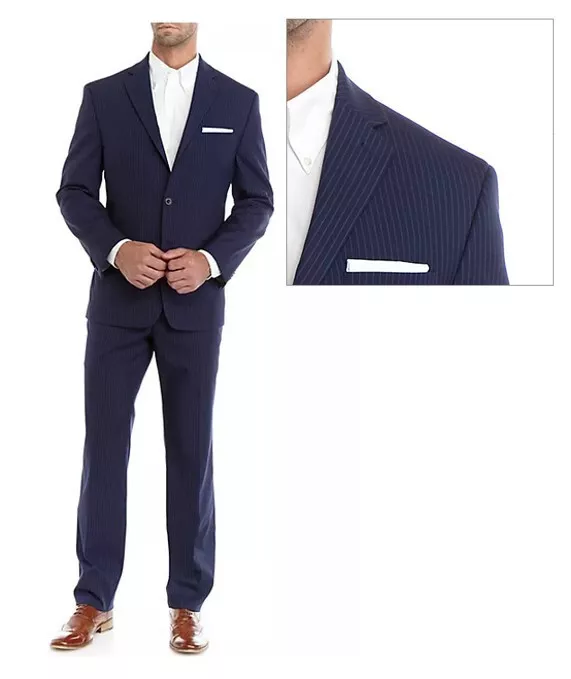 MICHAEL Michael Kors Men's Classic-Fit Navy Pinstripe Suit