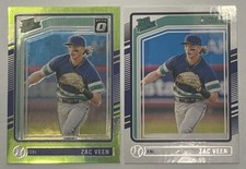 2024 Donruss Optic Zac Veen Lime Green Prizm Rated Prospect S# 043/149 + Base