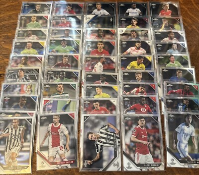 2022 Topps Chrome UEFA Champions League 46 Card Lot Base Silver Maguire Gvardiol