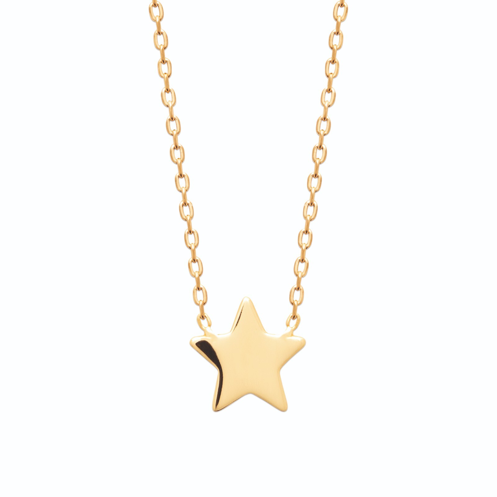 Collier en Plaqué Or 18 carats Pendentif Étoile Bijou Tendance Collier Fin Chaîne Or Jaune
