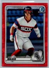 2020 Topps Bowman Chrome Prospects Red Refractor /5 Steele Walker #BCP-176