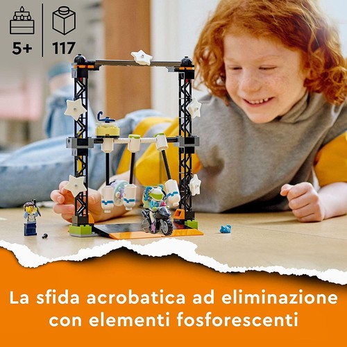 costruzioni set mattoncini Lego 60341 City stuntz sfida acrobatica moto giocatto - Imagen 2 de 6