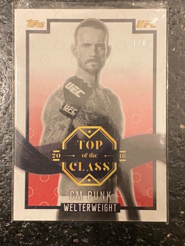 2016 Topps UFC Top of the Class Red #TCACMP CM Punk #'d 1/8 - Picture 4 of 9