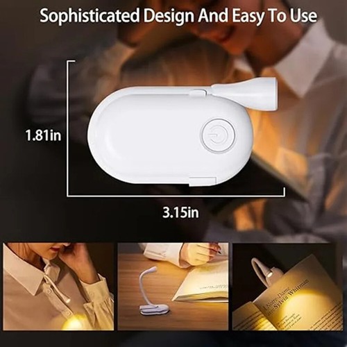 Rechargeable Book Light Reading Lights for Books in Bed Led Book Night Lamp 3 Co - Afbeelding 12 van 19