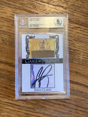 Emilia Clarke Autograph Trading Card Beckett Certified Game of