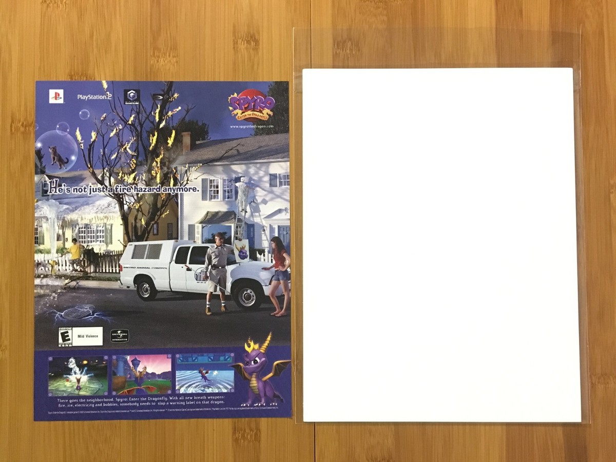 Spyro: Enter the Dragonfly PS2 Gamecube 2002 Print Ad/Poster 