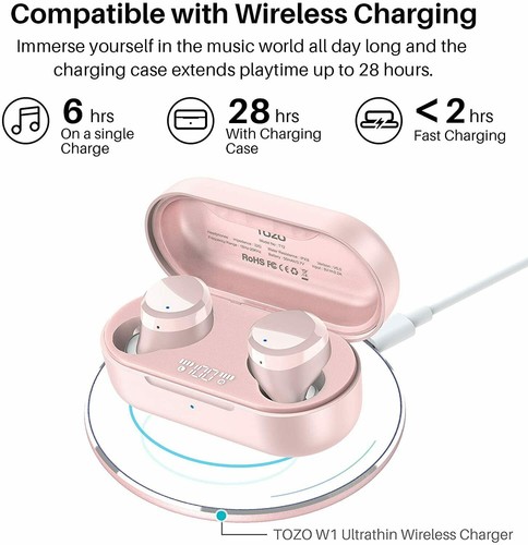 Auriculares Inalámbricos Bluetooth Auténtico Rendimiento de Sonido Impermeable Estuche de Carga - Imagen 16 de 21