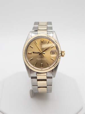 $15,000 ROLEX DATEJUST 31mm MIDSIZE 18k Yellow Gold SS Watch  display picture 1