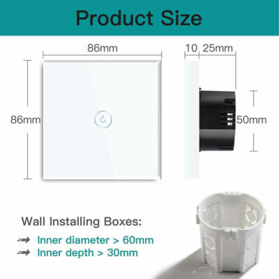 BSEED Smart 2.4G WiFi Touch Sensor Switch