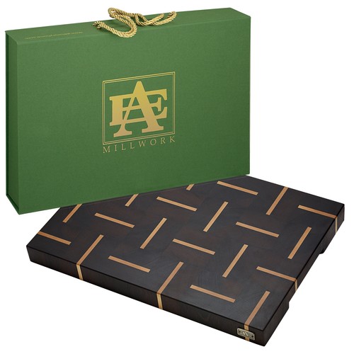Tagliere fatto a mano Exotic Liam wenge & acero a grana fine made in USA - Foto 5 di 8