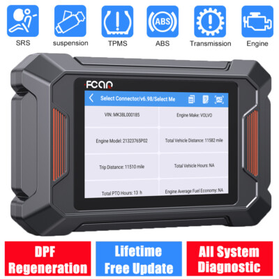 FCAR F803 Heavy Duty Truck OBD2 Scanner Diagnostic Service Tools 6/9/16 PIN