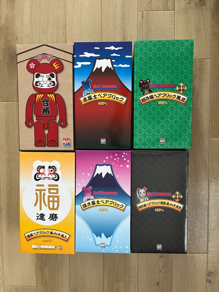 Bearbrick Be@rbrick 400% Medicom Toy Daruma Lucky Cat Mt Fuji | eBay