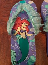 Disney Store Girls Princess Ariel Flip Flop Size 2 NWOT