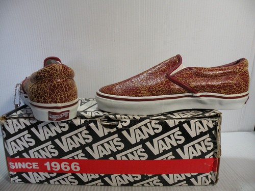 VANS CLASSIC SLIP-ON LEDER SNEAKER SPORT DAMEN SCHUHE WEINROT/HELLBRAUN GR. 8,5 NEU - Bild 3 von 5
