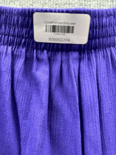 Gonna da donna viola Alfred Dunner taglia 16P arricciata crepe capsule midi USA nuova con etichette - Foto 9 di 9