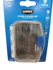 HART 9-Piece Stone & Glass Rotary Tool Accessory Kit 7/32 "arched Grinding Stone
