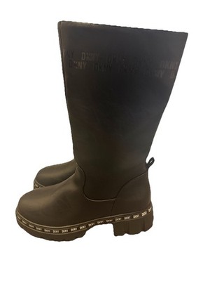 Girls Black DKNY Boots Size 4.5