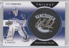 2013-14 Upper Deck Trilogy Signature Pucks Cory Schneider #SP-CS Auto 0f8