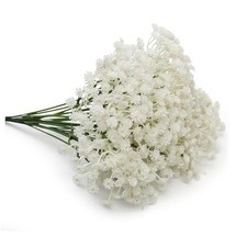6 Stems Artificial Baby  s Breath Flowers-Lifelike White Faux Gypsophila 6pack