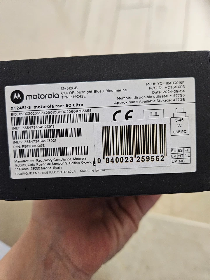 MOTOROLA RAZR 50 ULTRA 5G DUAL SIM 6.9" OCTA CORE 512GB RAM 12GB 5G ITALIA MIDNI - Immagine 2 di 3