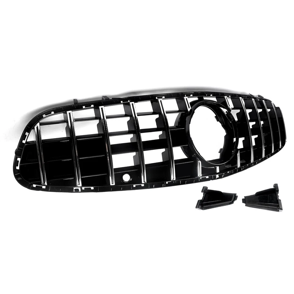 For Benz R231 SL550 SL450 2017-2022 GT Sytle Front Racing Grille w/ Chrome Trim Foto 4 de 4
