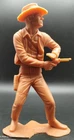 Vintage 1964 Louis Marx Co. Shooting Cowboy Plastic Figure 6" Brown