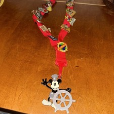 Vintage Disney Pin  Lanyard Set Early 2000s Disney Parks Theme Pins F1