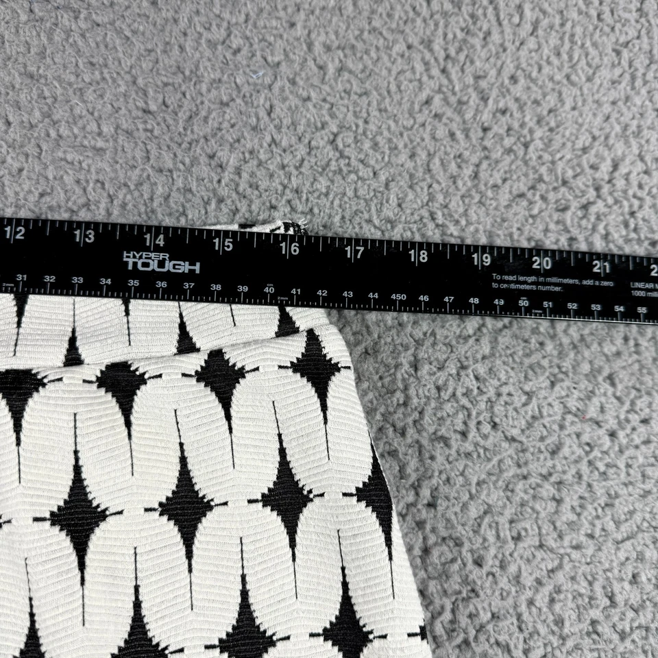 Renee C. Black White Womens 1X Plus Geometric Stretch Knee Length USA Made Skirt - Image 2 of 4