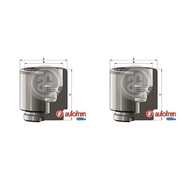 2X Autofren 48Mm Kolben Bremssattel Hinten Passend FüR Ford Tourneo Transit MAN-image