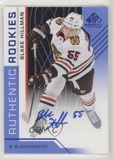 2018 Upper Deck SP Game Used Authentic Rookies Blue Blake Hillman #146 Auto 3x1