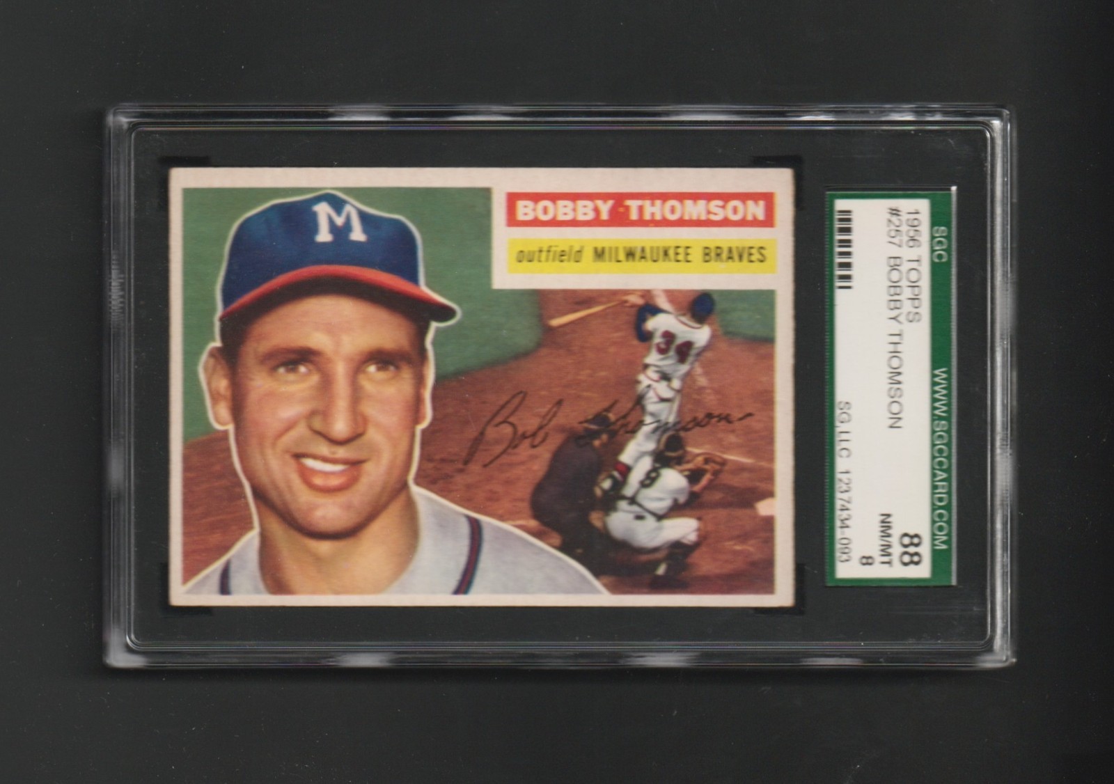 1956 Topps Bobby Thomson #257 ~~ Nice SGC 8 !!! ~~ Very Tough!